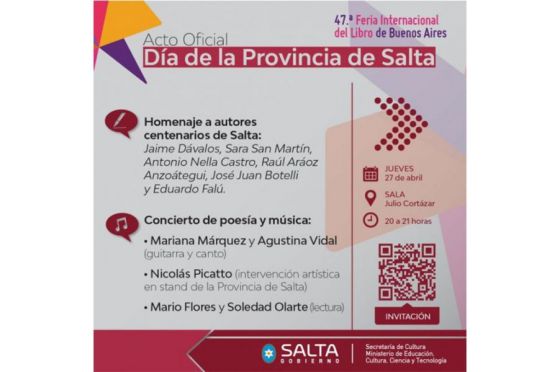 Salta participará de la Feria del Libro de Buenos Aires