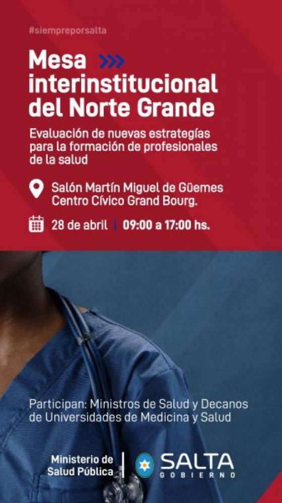 La mesa interinstitucional de Salud del Norte Grande analizará la situación de recursos humanos