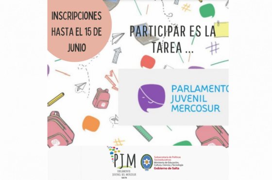 Inscripciones abiertas para participar en el Parlamento Juvenil del Mercosur 2023