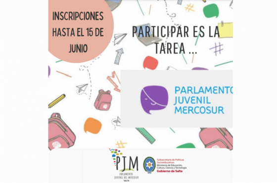 Finalizan las inscripciones para participar en el Parlamento Juvenil del Mercosur 2023