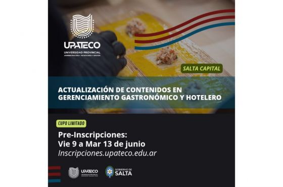 UPATecO: Nueva capacitación para el sector gastronómico y hotelero