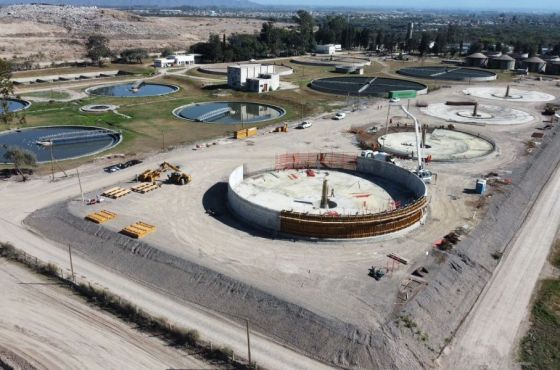 Avanza la obra de ampliación y optimización de la Planta Depuradora Sur