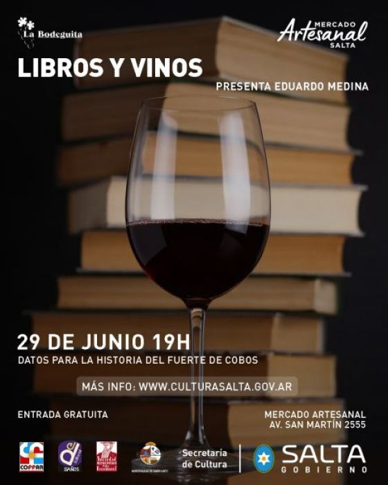 Llega una nueva edición de Libros y Vinos en el Mercado Artesanal de Salta