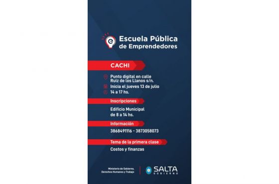 Vecinos de los Valles Calchaquíes podrán acceder a la Escuela Pública de Emprendedores