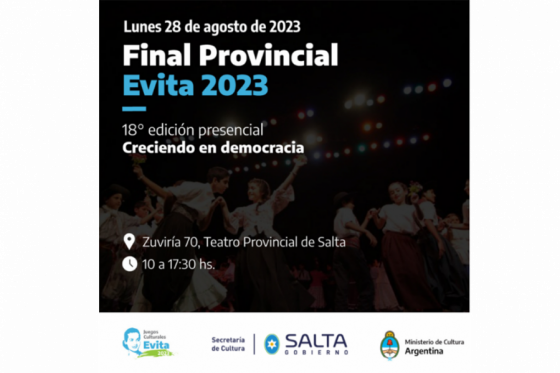 La final provincial de los Juegos Culturales Evita se realizará en el Teatro Provincial