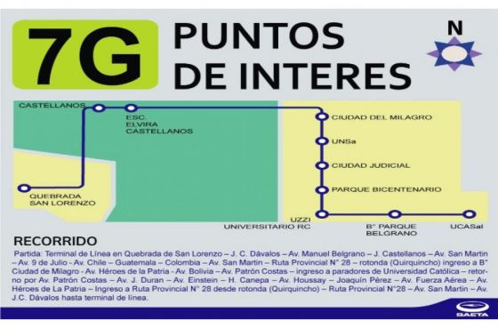 Este lunes SAETA puso en marcha la nueva línea 7G