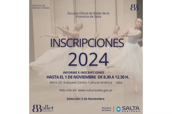 Inscripciones abiertas para formar parte de la Escuela Oficial de Ballet de la Provincia