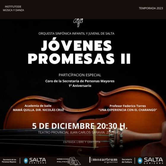 La Orquesta Sinfónica Infantil y Juvenil cierra el año presentando Jóvenes Promesas III