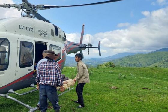 El año empezó con el traslado aéreo sanitario de tres pacientes