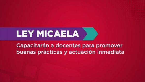 Ley Micaela: capacitarán a docentes para promover buenas prácticas y actuación inmediata